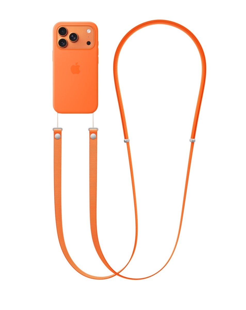 Crossbody Phone Strap - Adjustable Neck Lanyard (3.6ft) - Orange Crossbody Strap - Pro iPhone Repair