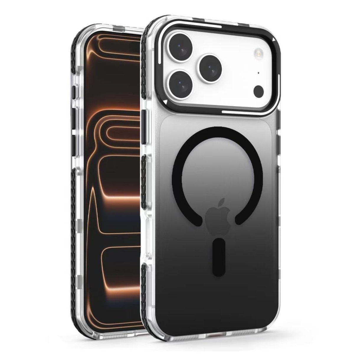 Gradient Fade MagSafe Case with Camera Ring - Black for iPhone 17 Pro Max / 18 Pro Max Phone Case - Pro iPhone Repair