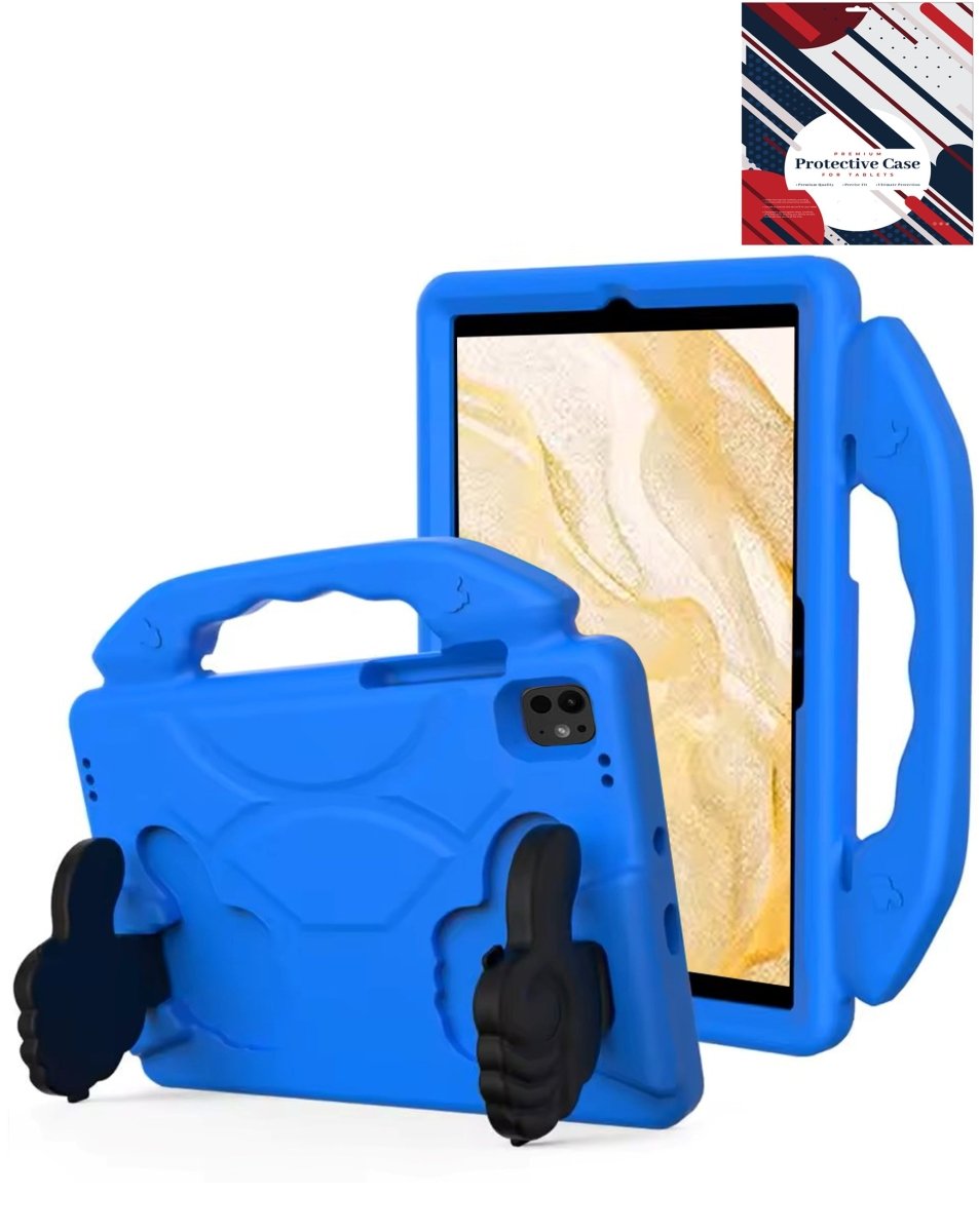 Hand-Held Stand Kids Case - Blue for iPad Air 13 2024 / Pro 13 2024 / Pro 12.9 (3rd / 4th / 5th / 6th) iPad Case - Pro iPhone Repair
