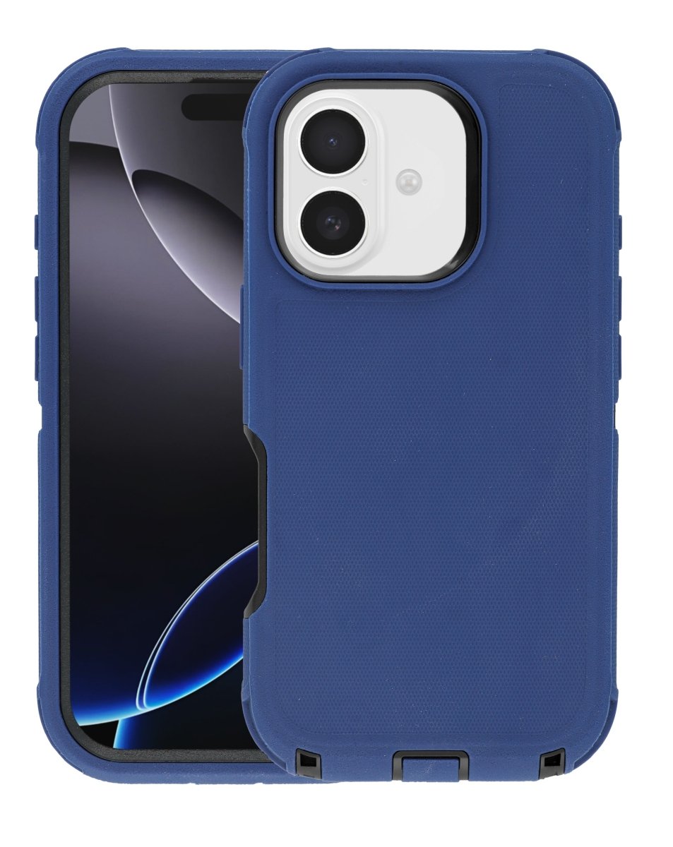 Heavy Duty Case for iPhone 17 (DARK BLUE & BLACK) Phone Case - Pro iPhone Repair