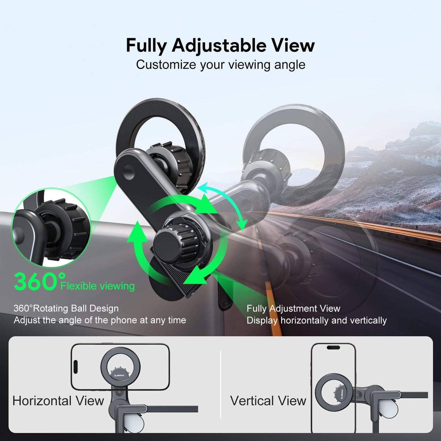 ESOULK magnetic phone holder for Tesla center screen – package contents