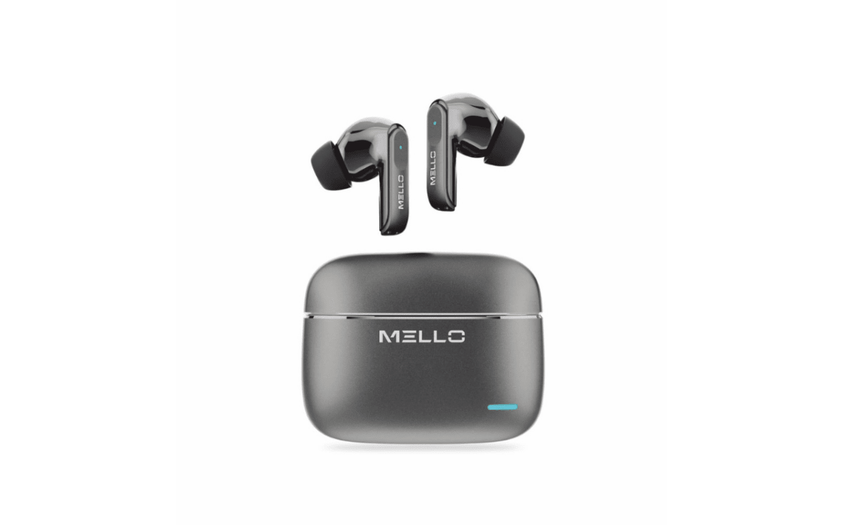 Mello Rize Pro True Wireless Earbuds – 6-Mic ENC, 40-Hour Playtime, Bluetooth 6.0, Black Wireless Earbuds - Pro iPhone Repair