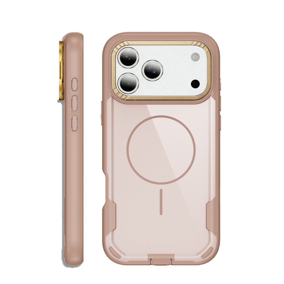 Rugged Clear MagSafe Case with Camera Guard - Beige for iPhone 17 Pro Max / 18 Pro Max Phone Case - Pro iPhone Repair