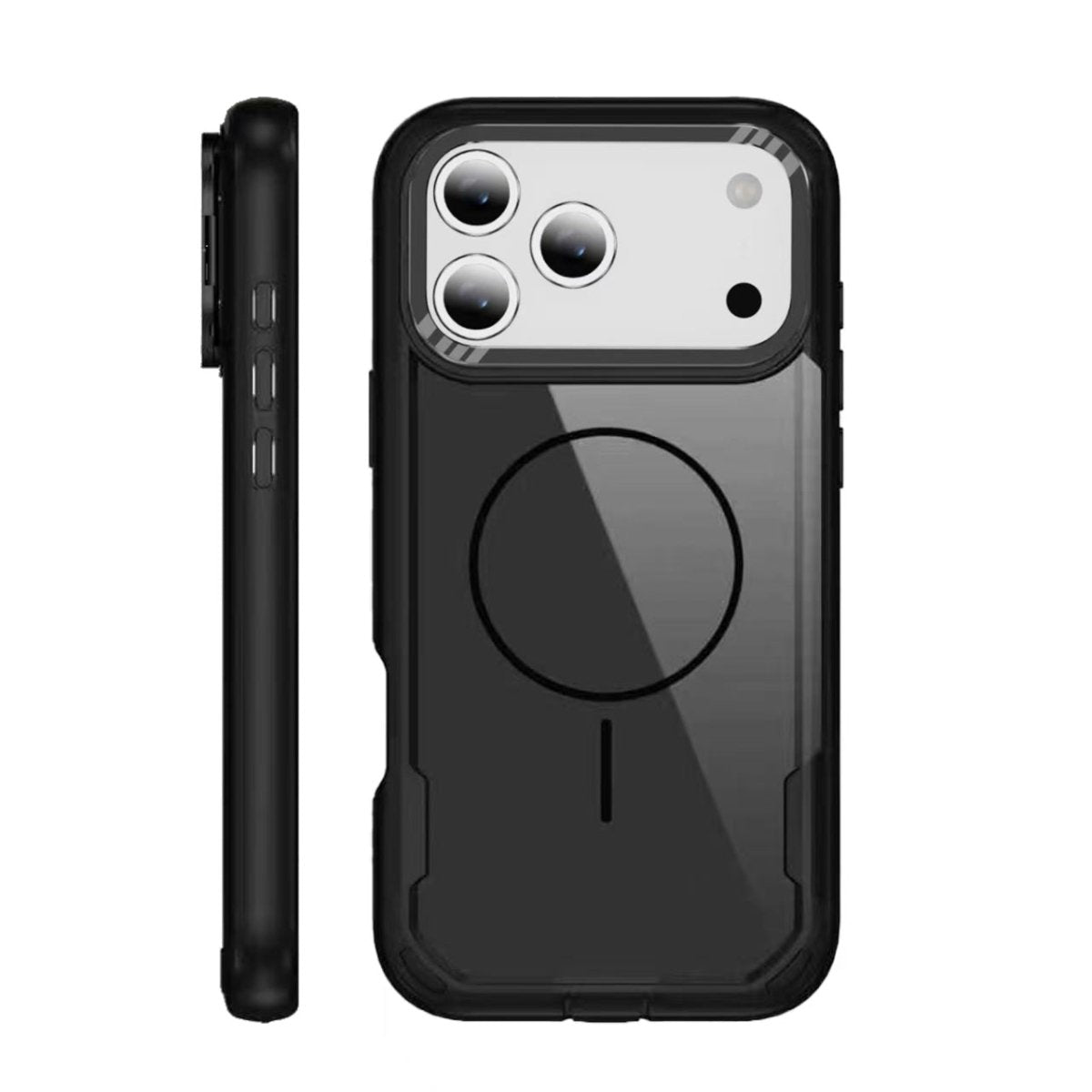 Rugged Clear MagSafe Case with Camera Guard - Black for iPhone 17 Pro / 18 Pro Phone Case - Pro iPhone Repair
