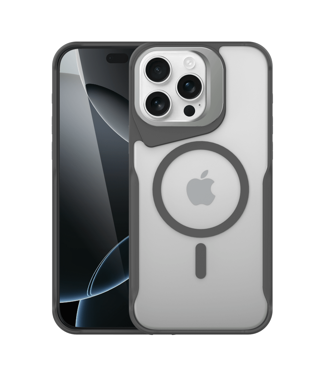 Slim Clear MagSafe Case with Color Bumper - Gray for iPhone 15 Pro Max Phone Case - Pro iPhone Repair
