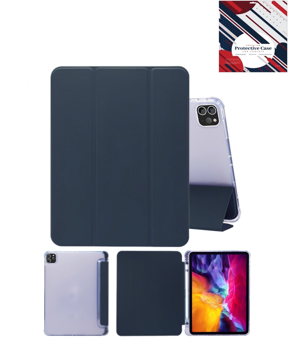 Smart PU Stand with Pen Holder - Dark Blue for iPad Air 13 2024 / Pro 12.9 (3rd / 4th / 5th / 6th) iPad Case - Pro iPhone Repair
