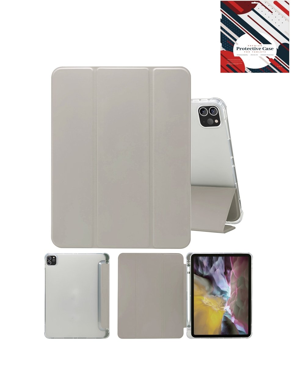 Smart PU Stand with Pen Holder - Gray for iPad Air 13 2024 / Pro 12.9 (3rd / 4th / 5th / 6th) iPad Case - Pro iPhone Repair