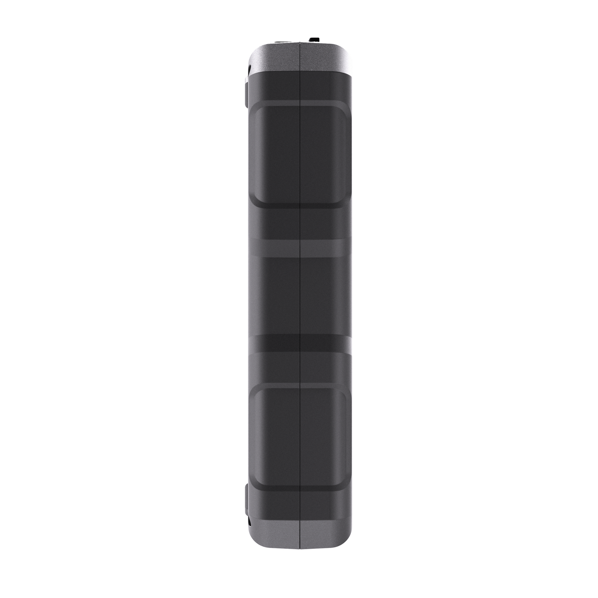 Narrow side profile of the Veratek V6 Pro jump starter