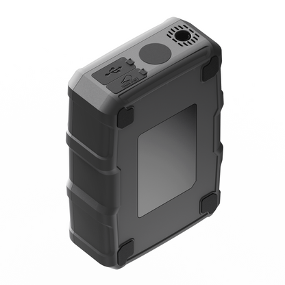 Top angle of the Veratek V8 Pro Air showing the air compressor outlet and USB ports