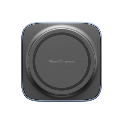 Top-down view of the ReelCharge 5-in-1 power station magnetic wireless charging pad