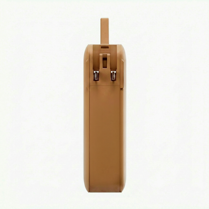 Rear view of the Orange Flex 65W 10,000 mAh power bank with integrated cable channel