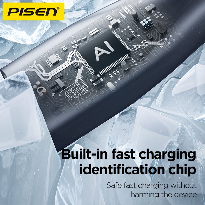 3-in-1 Braided Charging Cable 1.2m PISEN Lightning, USB-C & Micro Fast-Charge Cable (AP-FC15-1200) - Pro iPhone Repair