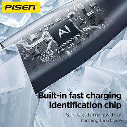 3-in-1 Braided Charging Cable 1.2m PISEN Lightning, USB-C & Micro Fast-Charge Cable (AP-FC15-1200) - Pro iPhone Repair