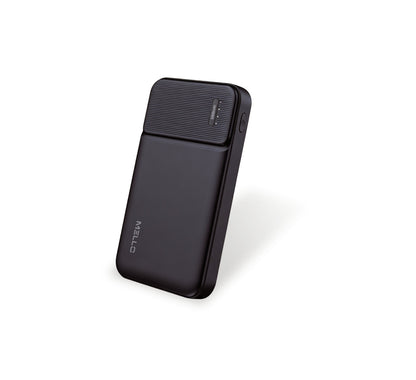 Mello Dash 5,000 mAh Slim Power Bank – USB-A Output, Black