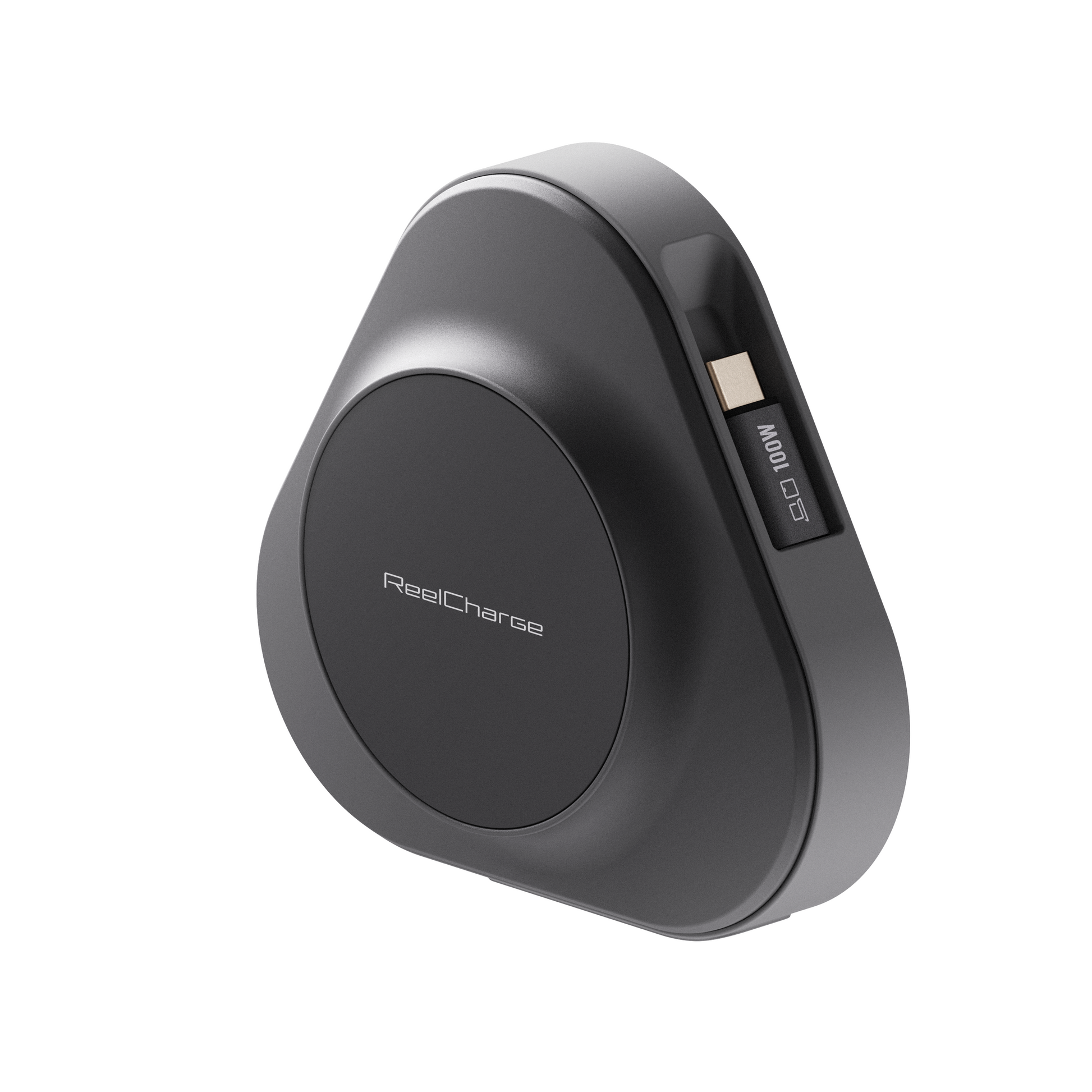 Tilted view of the black 3-in-1 Universal 100W wireless power station
