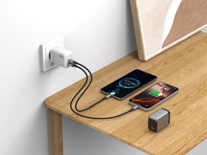 Atalax SurgeMax X14 30W Wall Charger with 4ft Lightning Cable, White
