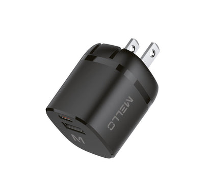 Mello SurgeMax X17 30W Wall Charger – USB-C + USB-A, Foldable Plug