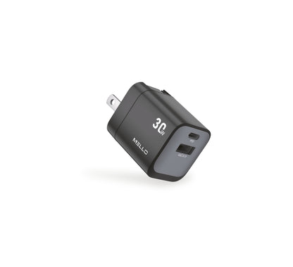 Mello SurgeMax X18 30W Mini Wall Charger – USB-C + USB-A