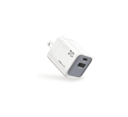 Mello SurgeMax X18 30W Mini Wall Charger – USB-C + USB-A