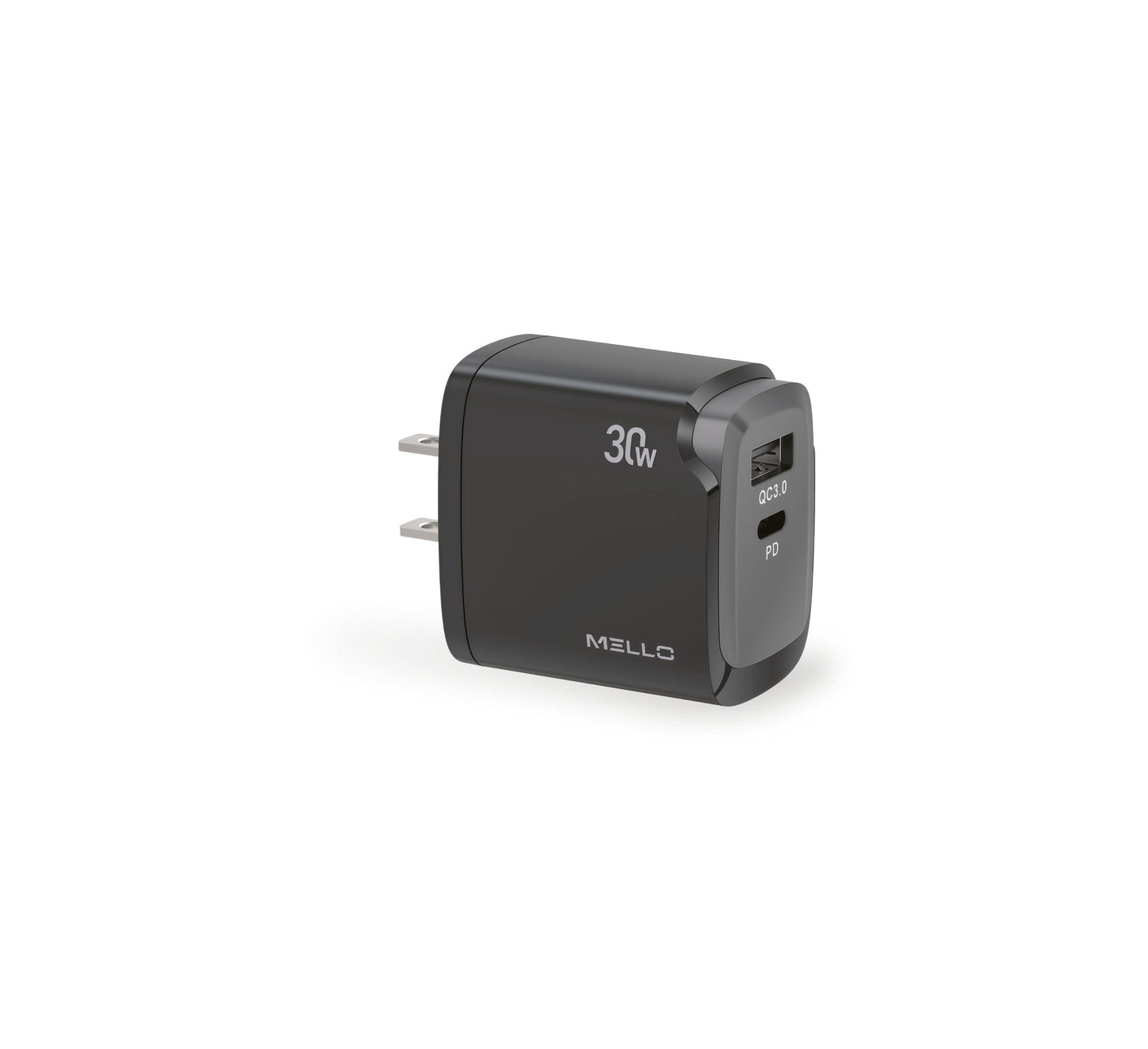 Mello SurgeMax X21 30W Wall Charger – USB-C + USB-A Travel Charger
