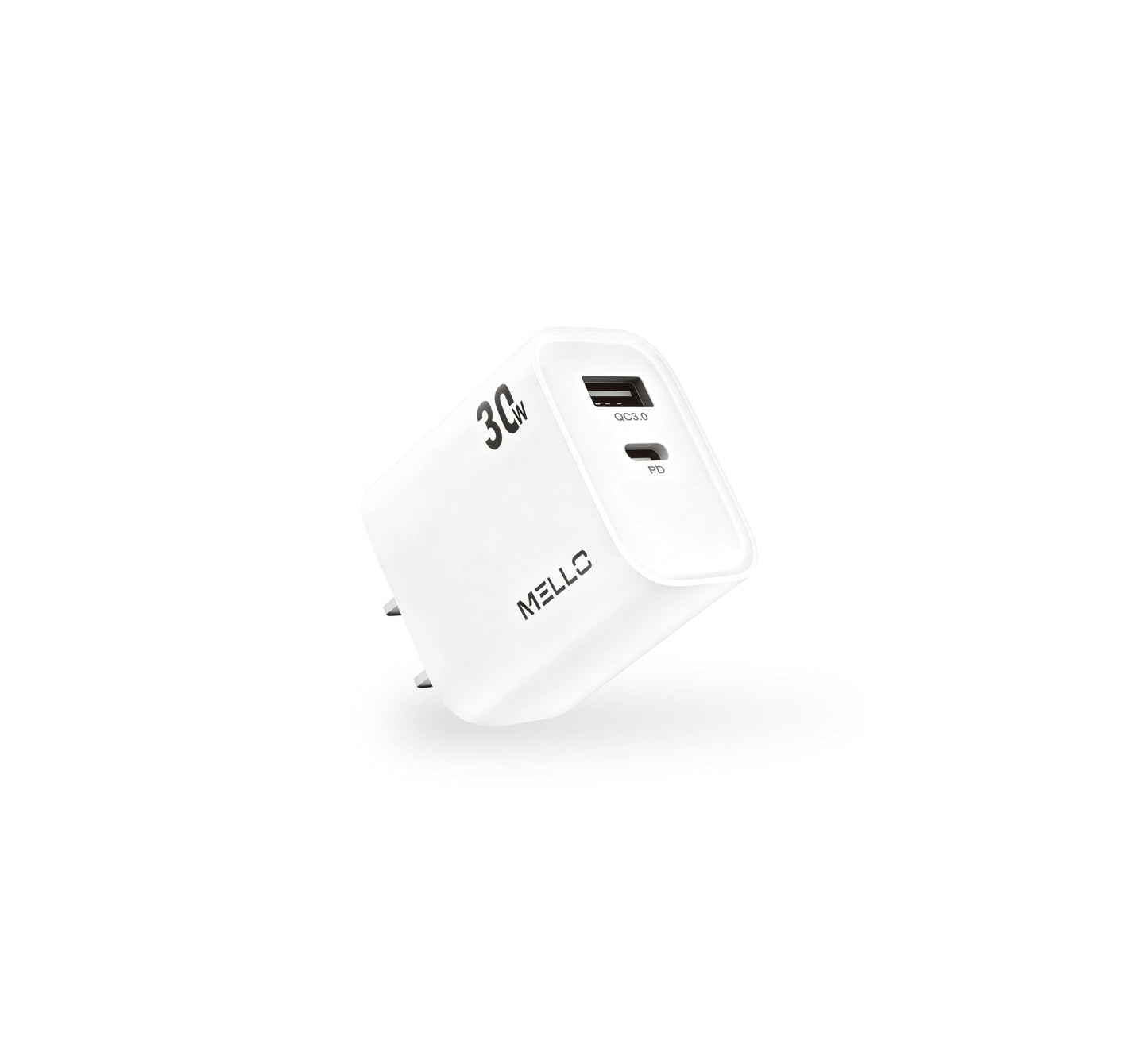 Mello SurgeMax X22 30W Dual-Port Wall Charger – USB-C + USB-A