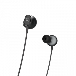 Atalax Dynamic Pro+ neckband Bluetooth earbuds, close-up of the earbud