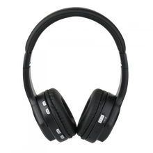 Atalax Rezound black over-ear Bluetooth headphones, front view
