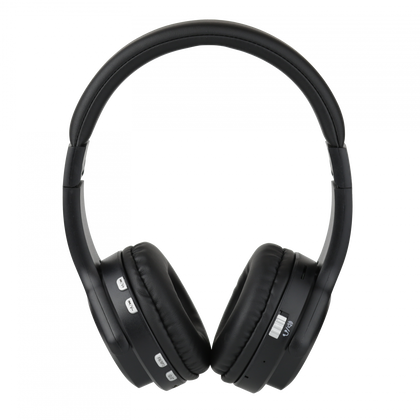 Atalax Rezound Wireless Headphones – Foldable Over-Ear Bluetooth Headphones with Mic, Black