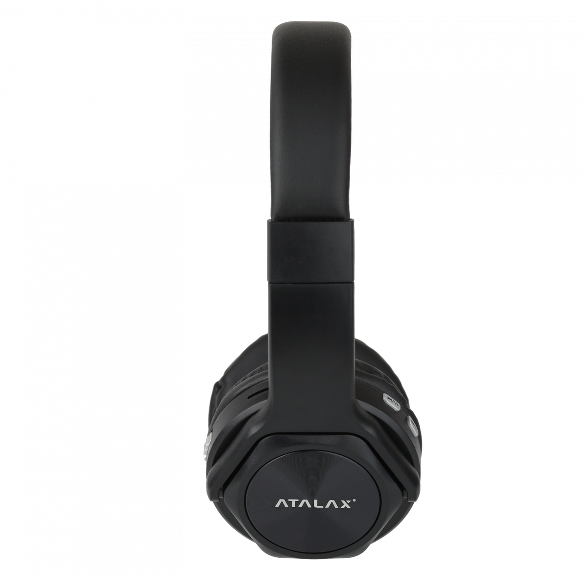 Atalax Rezound headphones side view with logo