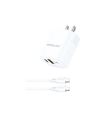Atalax SurgeMax X10 30W Wall Charger with 5ft USB-C Cable, White Charger - Pro iPhone Repair