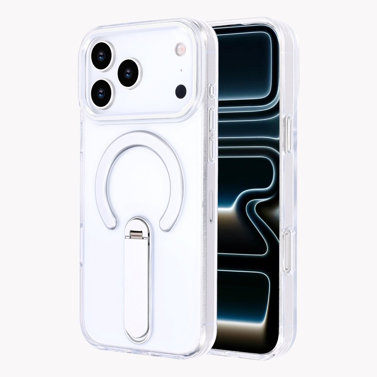 Clear MagSafe Case with Ring Kickstand - Clear for iPhone 17 Pro Max / 18 Pro Max Phone Case - Pro iPhone Repair