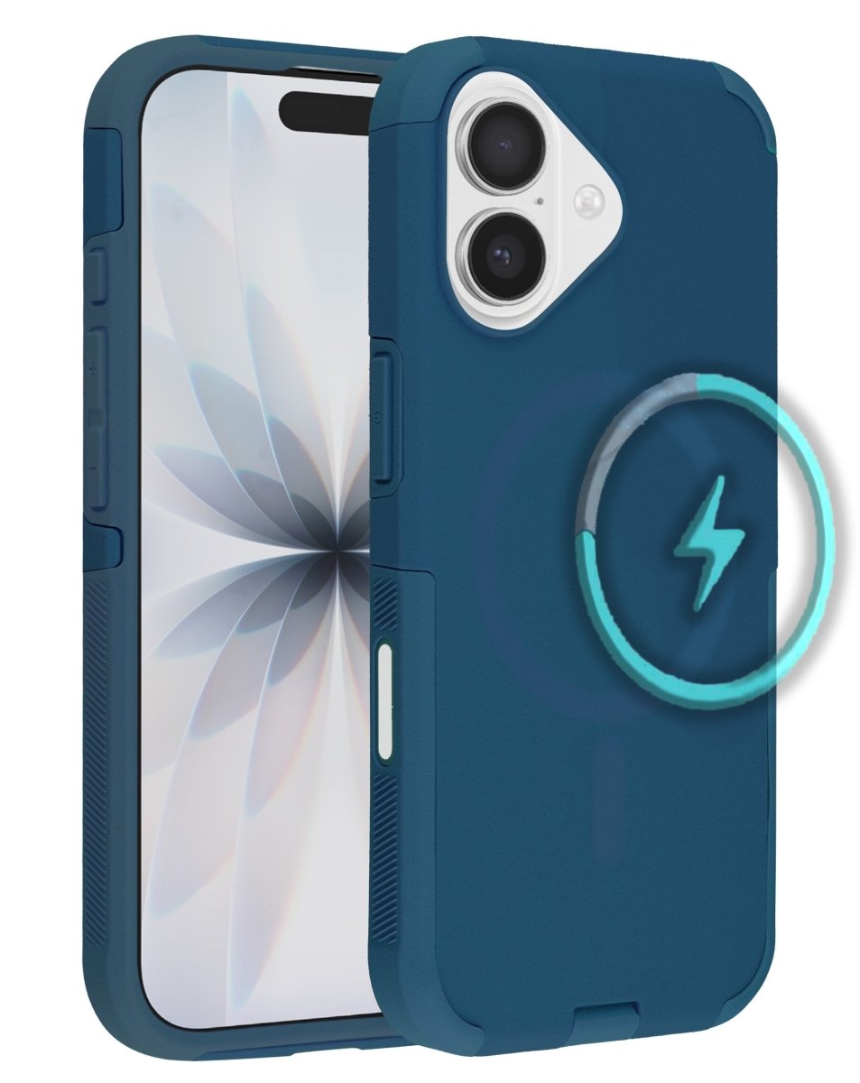 Dual Layer Case with Wireless Charging - Blue for iPhone 17 Phone Case - Pro iPhone Repair