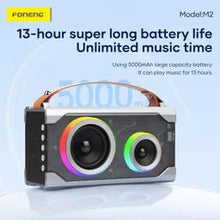 FONENG M2 15W Bluetooth Speaker – Colorful Portable Dual Speaker with LED Light Effects, Silver Bluetooth Speaker - Pro iPhone Repair