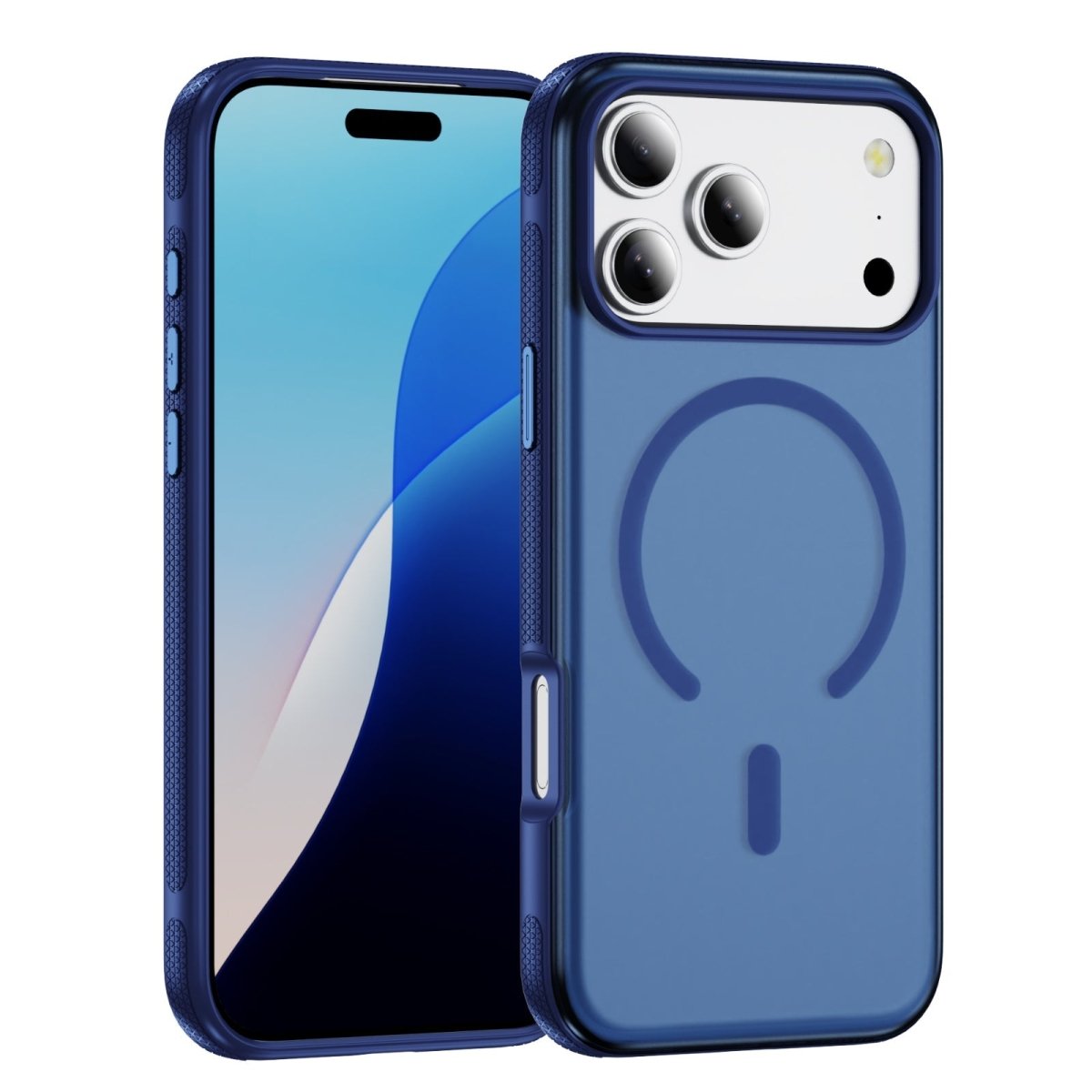 Frosted Matte MagSafe Case - Blue for iPhone 17 Pro Max / 18 Pro Max Phone Case - Pro iPhone Repair