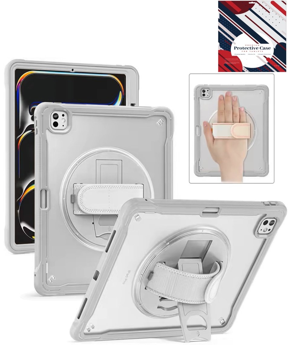 Full Body Protective Case - Gray for iPad Air 13 2024 / Pro 12.9 (3rd / 4th / 5th / 6th) iPad Case - Pro iPhone Repair