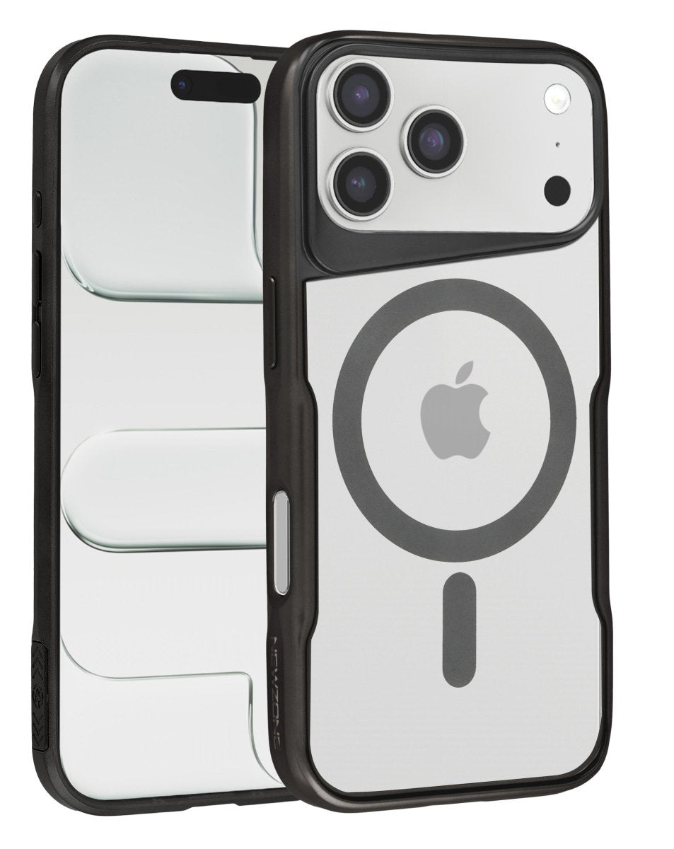 Glossy & Transparent Magnetic Case - Black for iPhone 17 Pro Max Phone Case - Pro iPhone Repair
