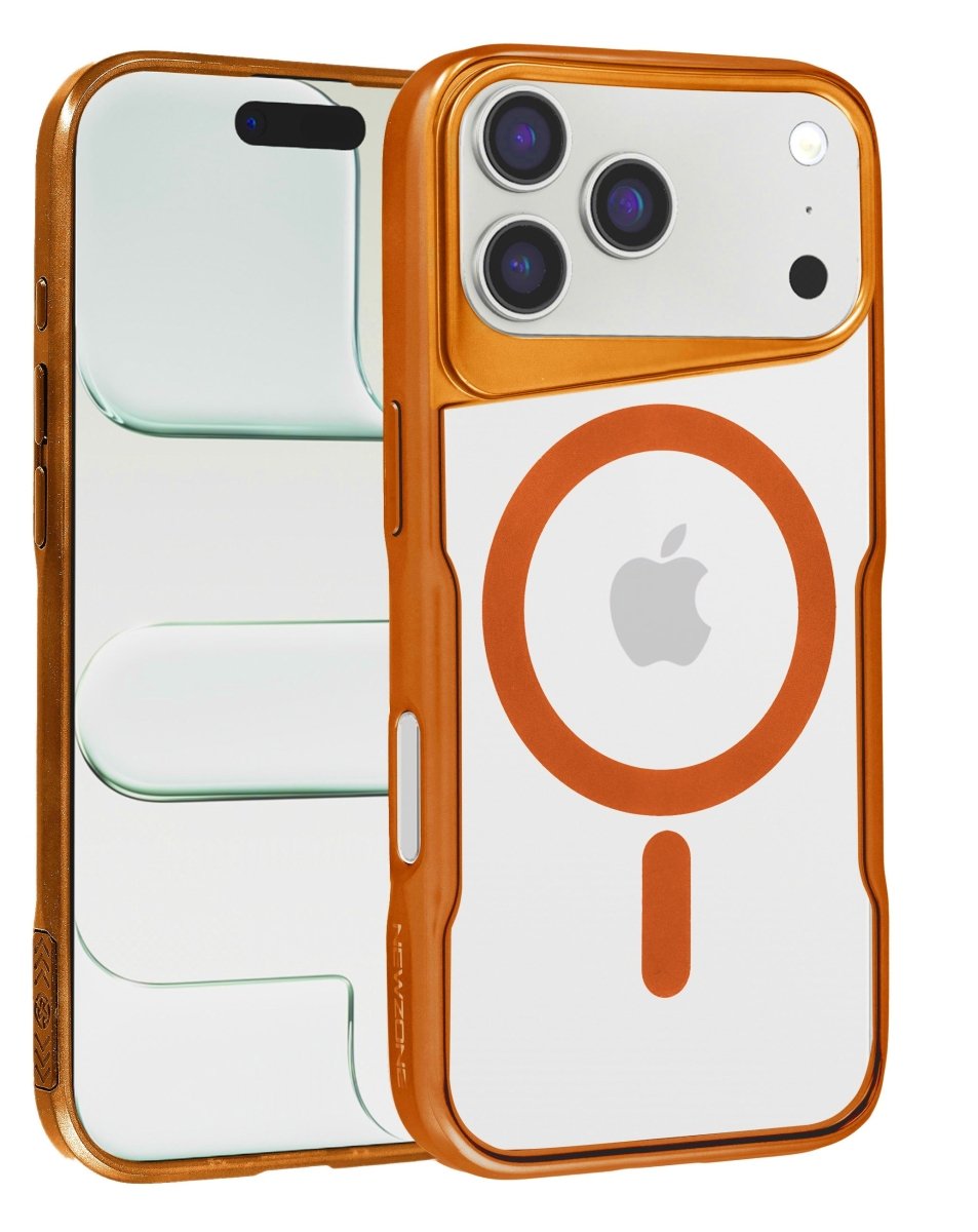 Glossy & Transparent Magnetic Case - Orange for iPhone 17 Pro Max Phone Case - Pro iPhone Repair
