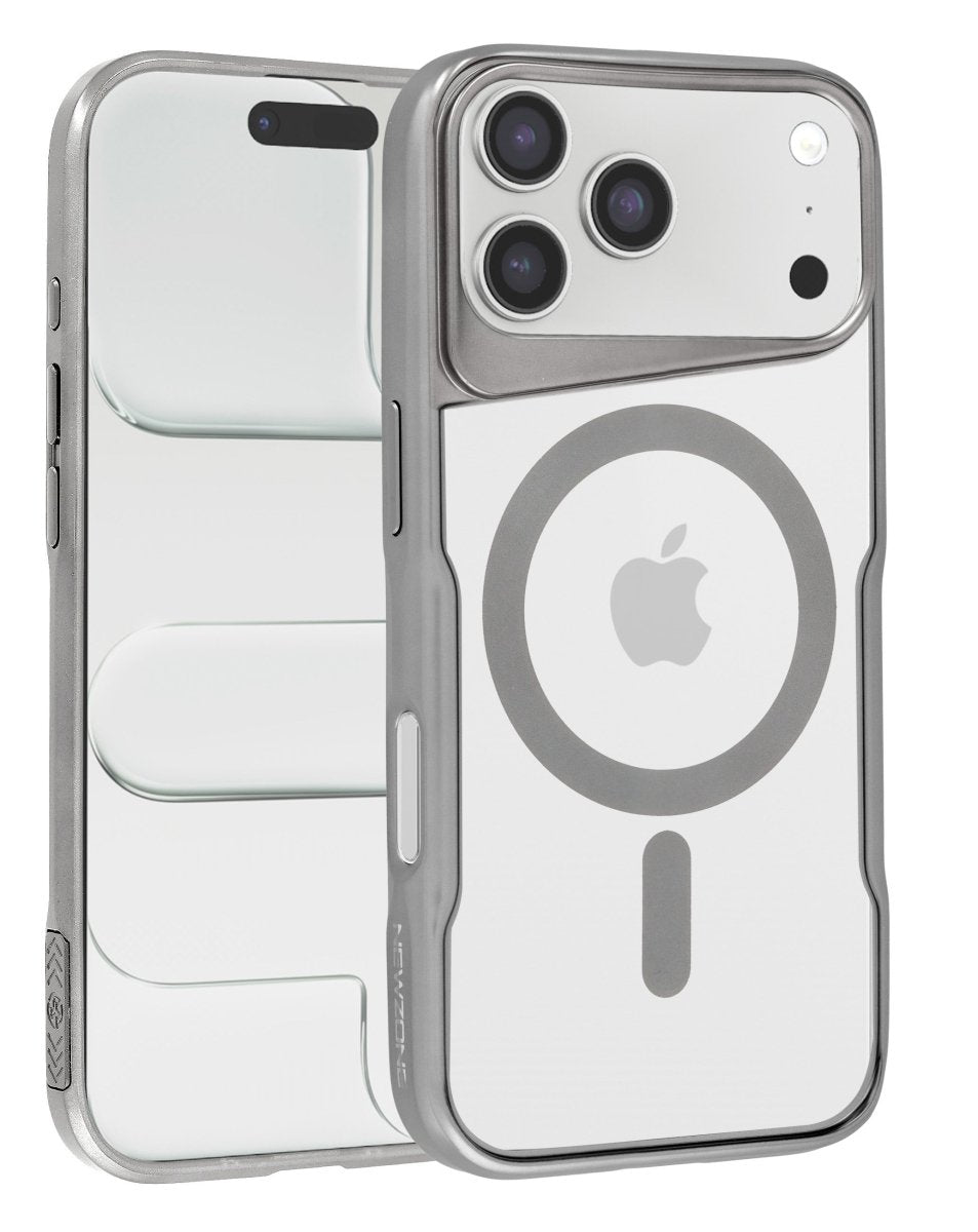 Glossy & Transparent Magnetic Case - Silver for iPhone 17 Pro Max Phone Case - Pro iPhone Repair