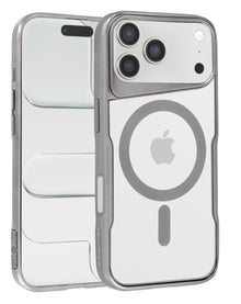 Glossy & Transparent Magnetic Case - Silver for iPhone 17 Pro Max Phone Case - Pro iPhone Repair