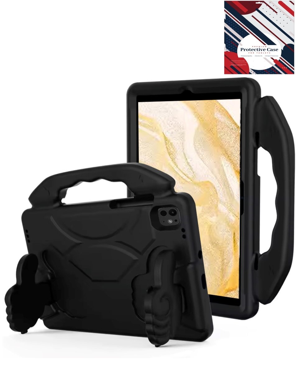 Hand-Held Stand Kids Case - Black for iPad Air 13 2024 / Pro 13 2024 / Pro 12.9 (3rd / 4th / 5th / 6th) iPad Case - Pro iPhone Repair