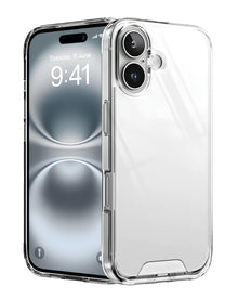 Hard Clear Case with Metal Button - Clear for iPhone 17 Phone Case - Pro iPhone Repair