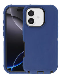 Heavy Duty Case for iPhone 17 (DARK BLUE & BLACK) Phone Case - Pro iPhone Repair