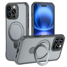Heavy Duty MagSafe Case with 360° Ring Kickstand - Gray for iPhone 15 Pro Max Phone Case - Pro iPhone Repair
