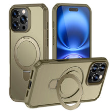 Heavy Duty MagSafe Case with 360° Ring Kickstand - Khaki for iPhone 15 Pro Max Phone Case - Pro iPhone Repair
