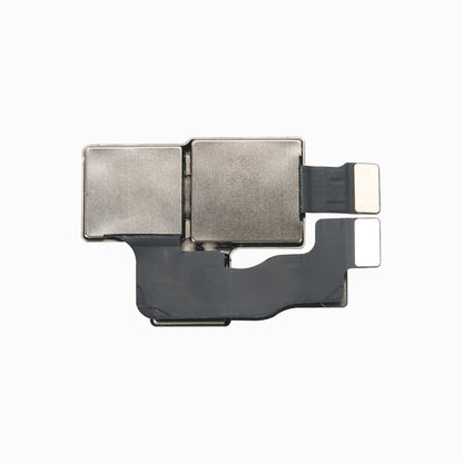 Back view of iPhone 11 Pro/Pro Max rear camera module showing metal housing and flex connectors