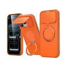 iPhone 12 / 12 Pro Flip Lens Cover MagSafe Case with Ring Kickstand - Orange Phone Case - Pro iPhone Repair