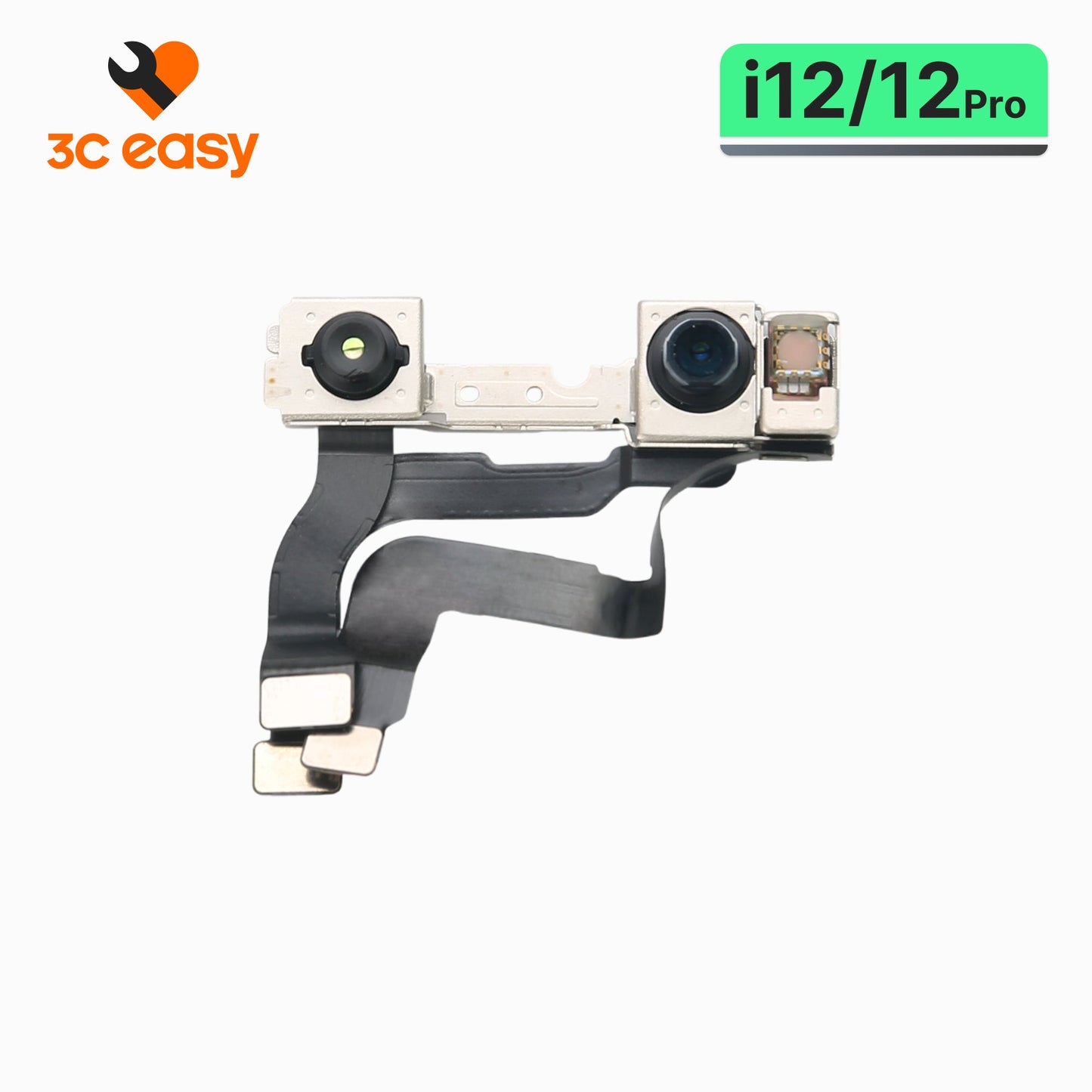 Original iPhone 12/12 Pro front camera and Face ID sensor flex assembly, 3C EASY product card