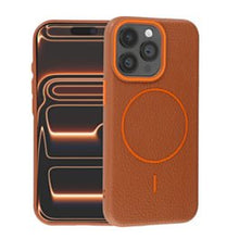 iPhone 12 / 12 Pro Magnetic Leather Case - Golden Brown Phone Case - Pro iPhone Repair