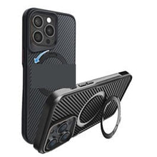 iPhone 12 / 12 Pro Premium Magnetic Case with 360° Ring Stand - Black Phone Case - Pro iPhone Repair