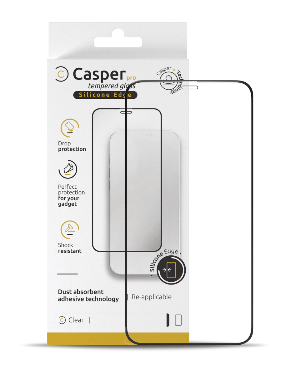iPhone 12 Pro Max (Clear + Silicone Edge) Casper Pro Tempered Glass Screen Protector Screen Protector - Pro iPhone Repair
